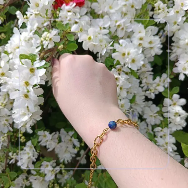 Bracelet lapis-lazuli or