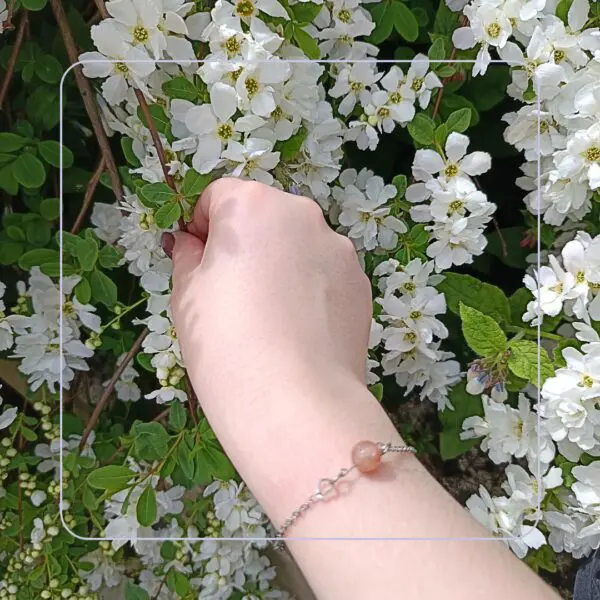 Bracelet pierre du soleil argent