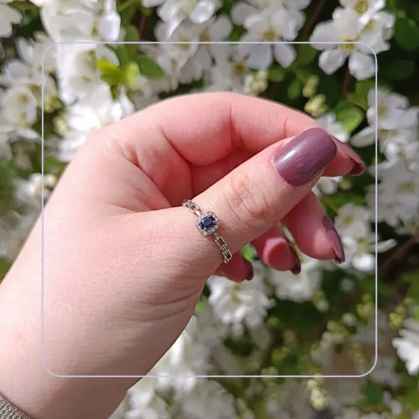 Bague Saphir argent 925 – Image 2