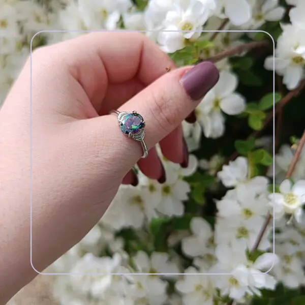 Bague quartz aqua aura