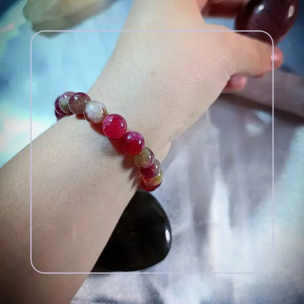 Bracelet tourmaline melon d'eau