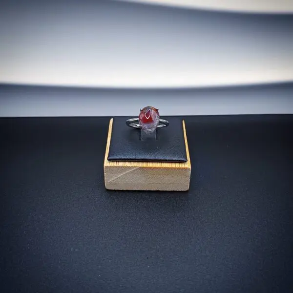 Bague quartz fraise argent 925