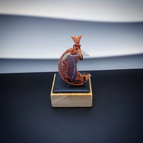 Pendentif Améthyste lune
