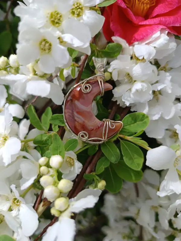 Pendentif Cornaline lune – Image 2