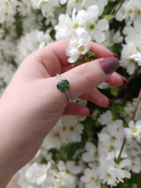 Bague dioptase argent 925 – Image 2