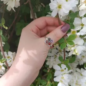 Bague anti-stress tourmaline melon d'eau