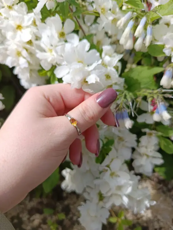 Bague citrine argent 925