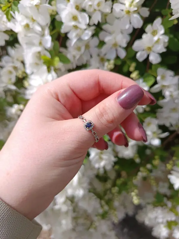 Bague Saphir argent 925 – Image 3