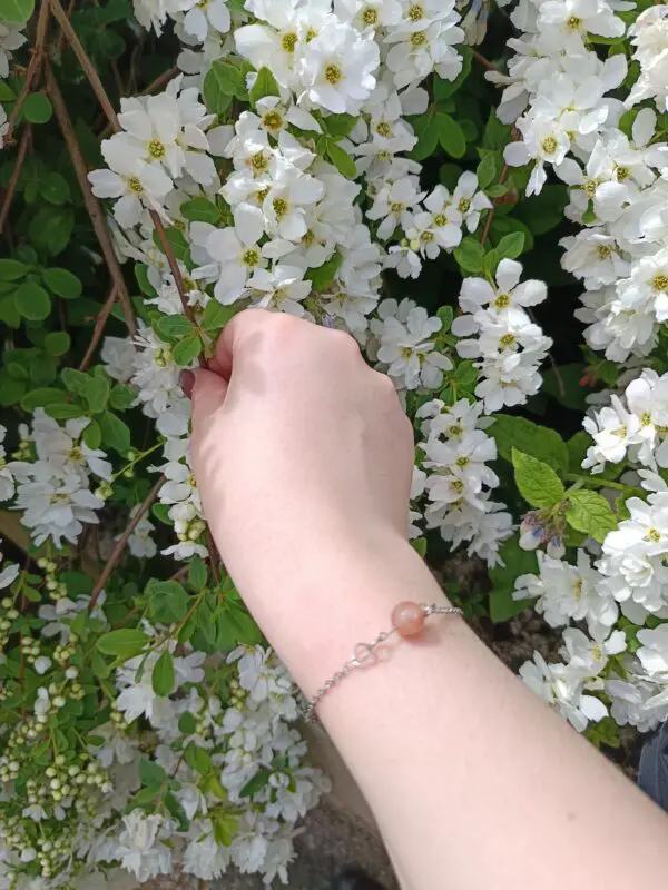 Bracelet pierre du soleil argent