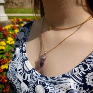 Collier améthyste double