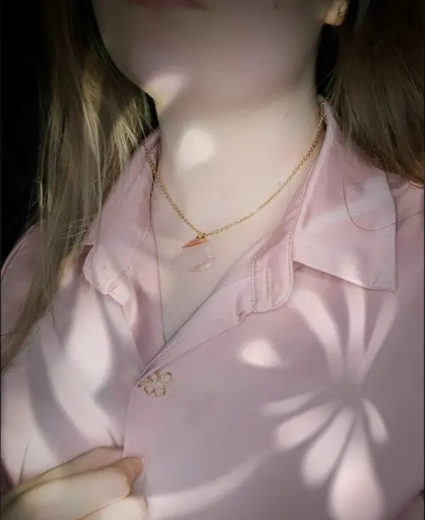 Collier quartz framboise