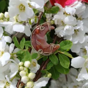 Pendentif Cornaline lune