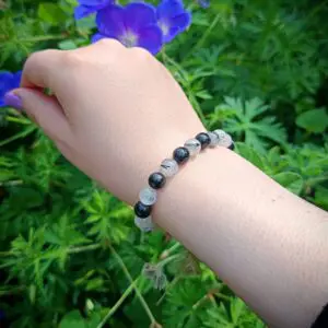 Bracelet quartz tourmaline