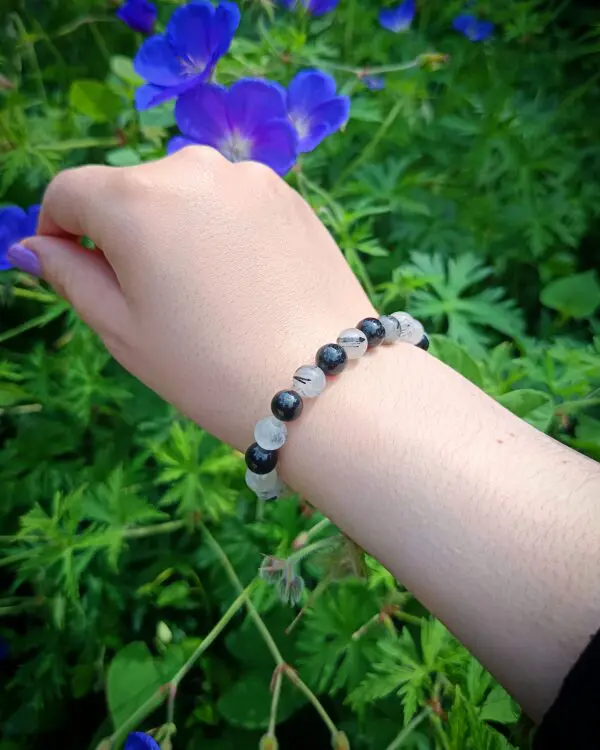 Bracelet quartz tourmaline