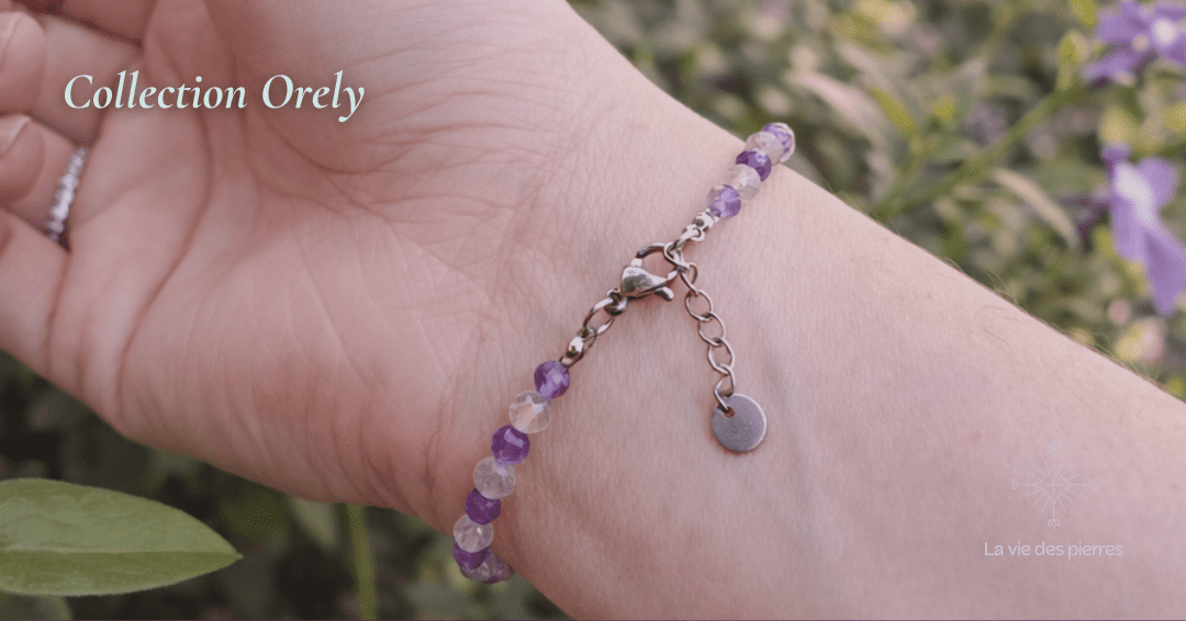 Bracelet Aura Nocturne – Améthyste & Labradorite – Image 2