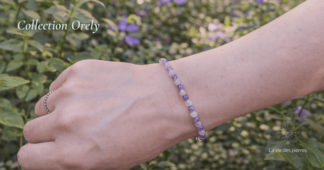 Bracelet Aura Nocturne – Améthyste & Labradorite – Image 3